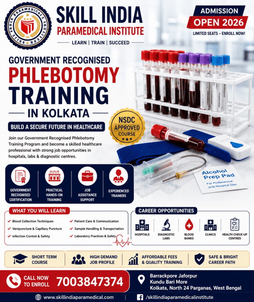 Government Recognised Phlebotomy Training in Kolkata